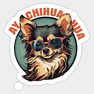 Long Haired Chihuahua Sticker